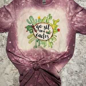 One of a kind bleached tee with sublimation